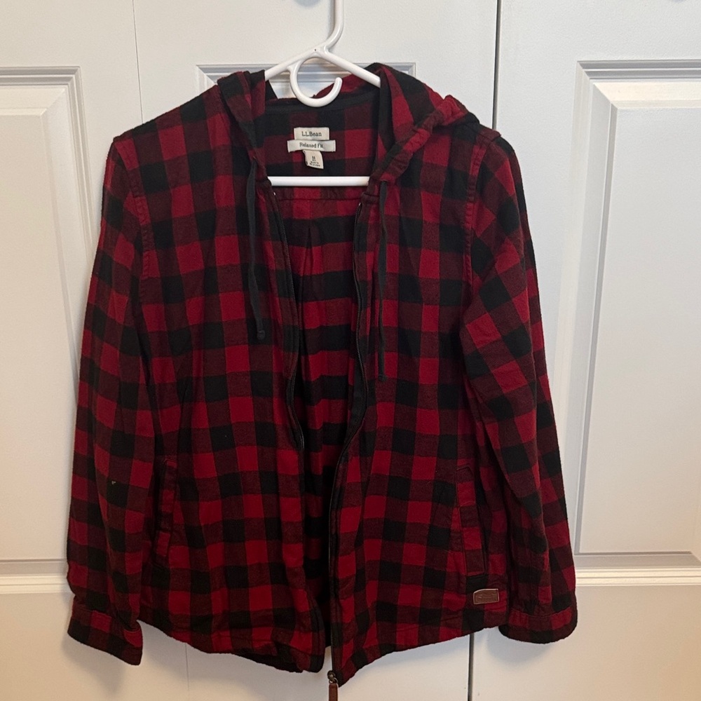 Red and Black Plaid Jacket LL Bean